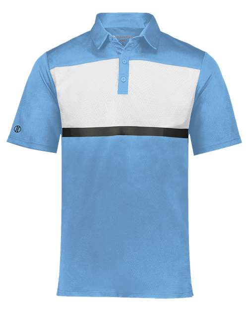 Men's Dry-Excel™ Prism Bold Polo - Columbia Blue/ White