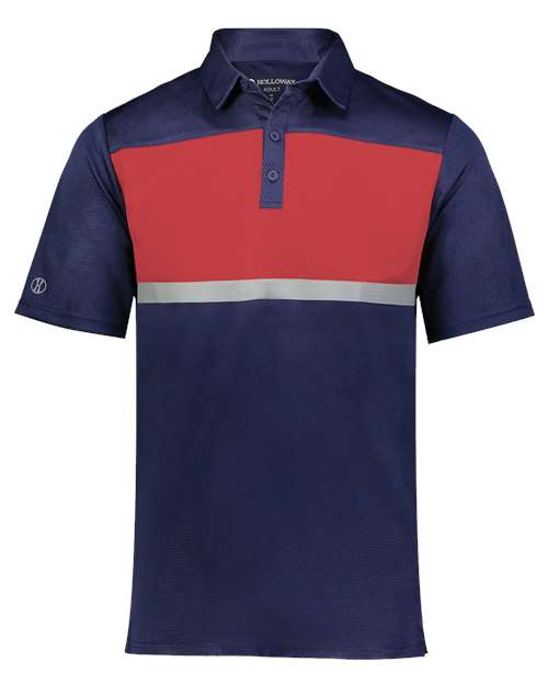 Men's Dry-Excel™ Prism Bold Polo - Navy/ Scarlet