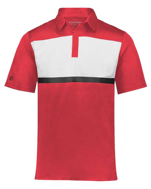 Men's Dry-Excel™ Prism Bold Polo - Scarlet/ White