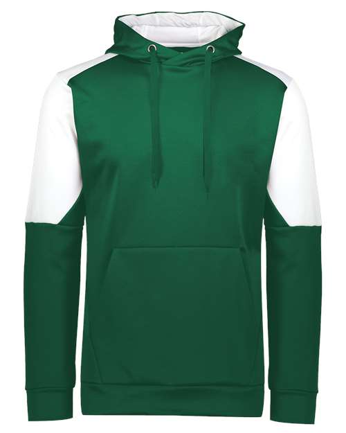 Youth Blue Chip Hooded Sweatshirt - Dark Green/ White
