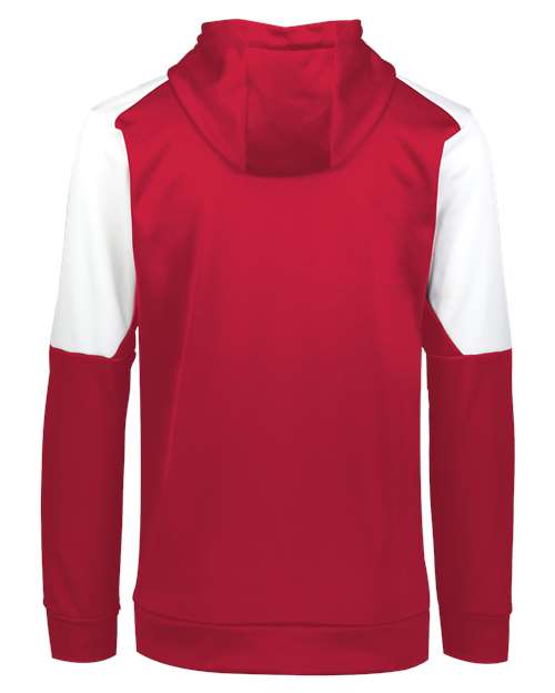 Youth Blue Chip Hooded Sweatshirt - Scarlet/ White