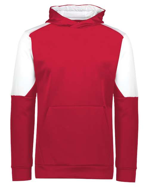 Youth Blue Chip Hooded Sweatshirt - Scarlet/ White