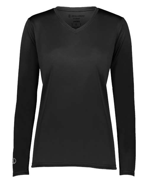 Women's Momentum Long Sleeve V-Neck T-Shirt - Black