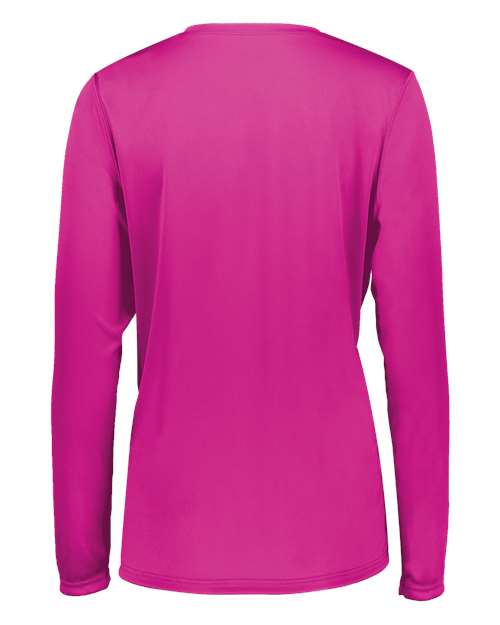Women's Momentum Long Sleeve V-Neck T-Shirt - Power Pink