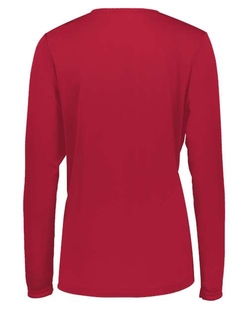 Women's Momentum Long Sleeve V-Neck T-Shirt - Scarlet
