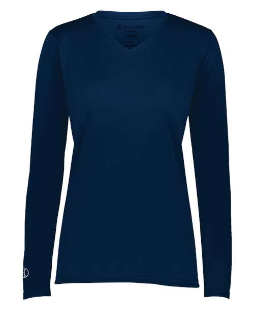 Women's Momentum Long Sleeve V-Neck T-Shirt - Navy