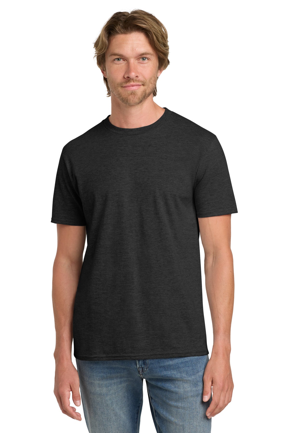 Gildan 100% Ring Spun Cotton T-Shirt - Heather Dark Grey