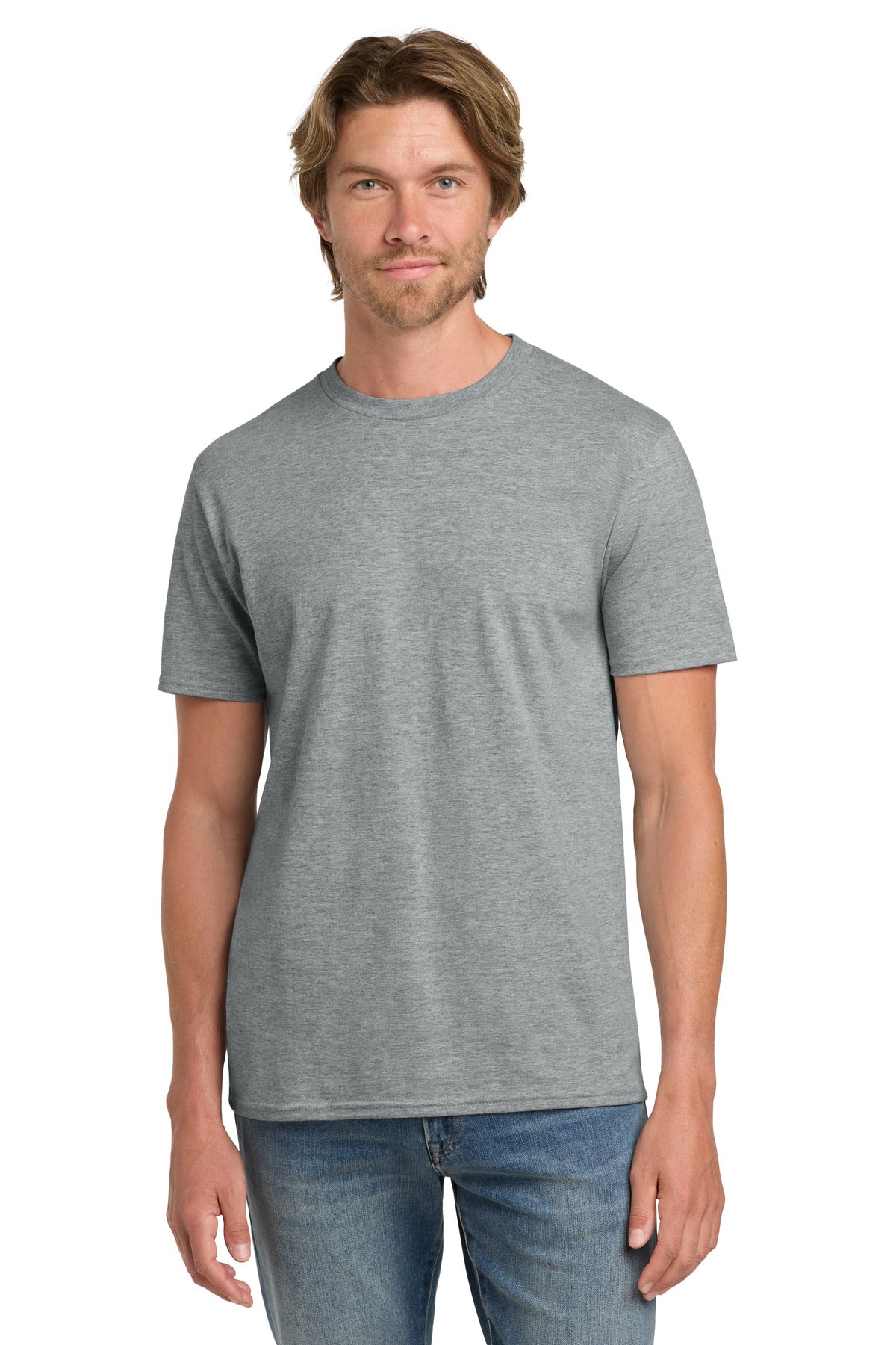 Gildan 100% Ring Spun Cotton T-Shirt - Heather Grey