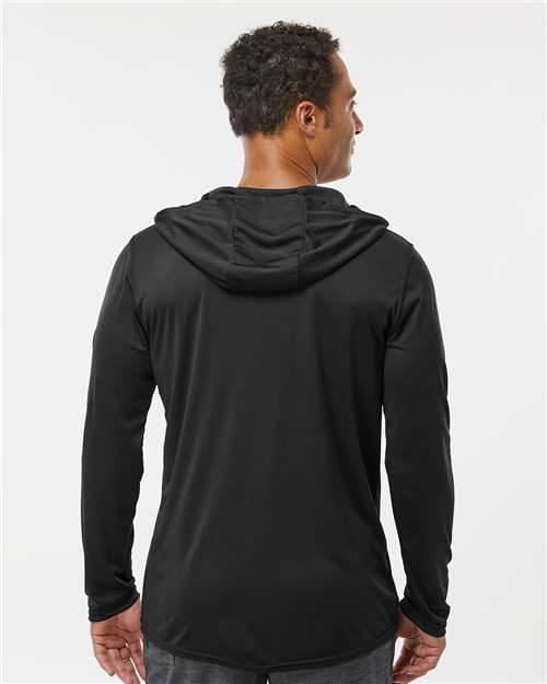 Men's Momentum Hooded Long Sleeve T-Shirt - Black