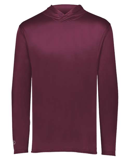 Men's Momentum Hooded Long Sleeve T-Shirt - Maroon