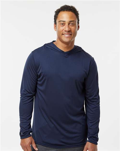 Men's Momentum Hooded Long Sleeve T-Shirt - Navy
