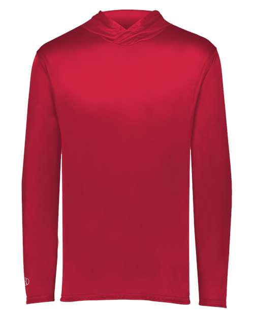 Men's Momentum Hooded Long Sleeve T-Shirt - Scarlet