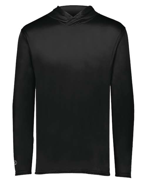 Youth Momentum Hooded Long Sleeve T-Shirt - Black
