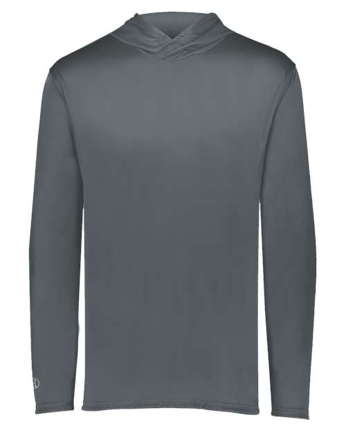 Youth Momentum Hooded Long Sleeve T-Shirt - Graphite