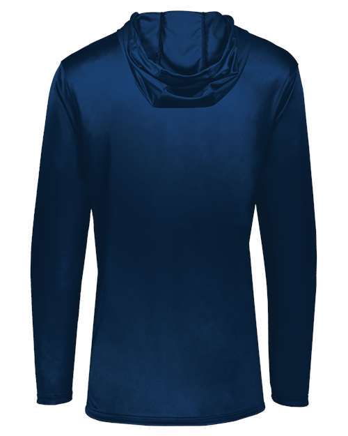 Youth Momentum Hooded Long Sleeve T-Shirt - Navy