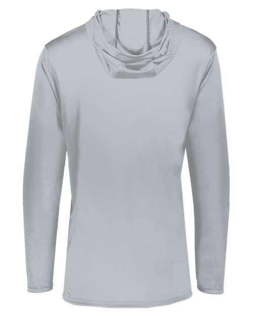Youth Momentum Hooded Long Sleeve T-Shirt - Silver
