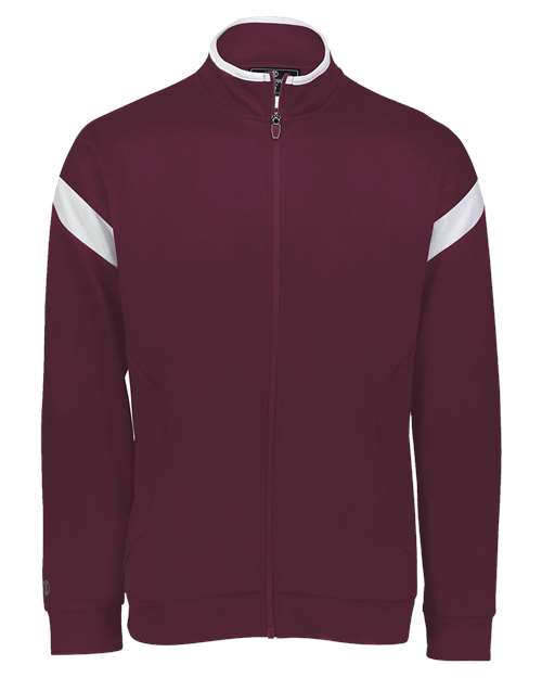 Men's Limitless Full-Zip Jacket - Maroon/ White/ Maroon