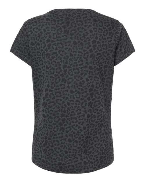 Women's Fine Jersey Tee - Black Leopard