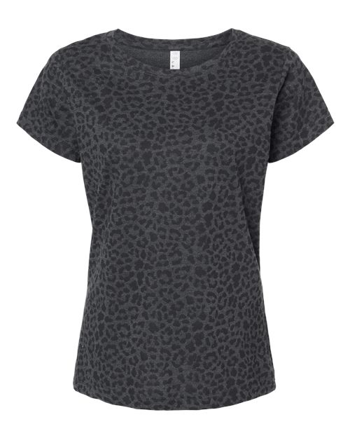 Women's Fine Jersey Tee - Black Leopard