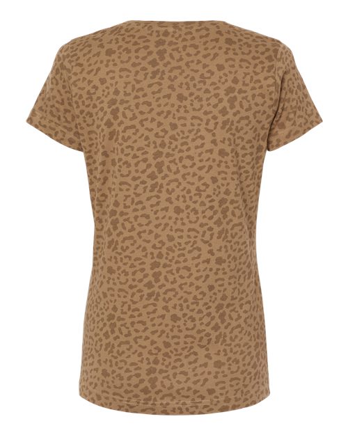 Women's Fine Jersey Tee - Brown Leopard