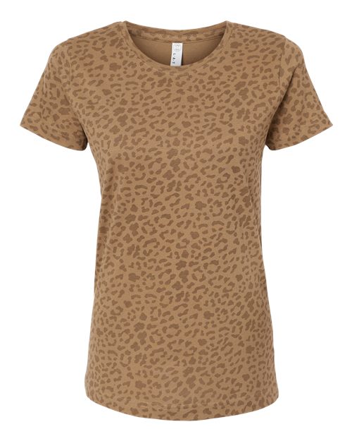 Women's Fine Jersey Tee - Brown Leopard