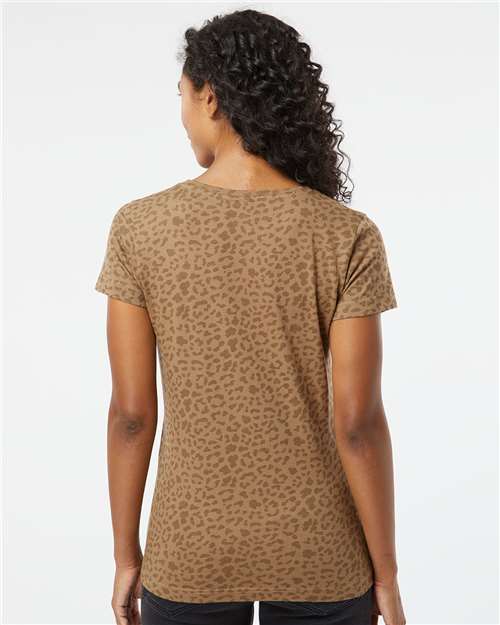 Women's Fine Jersey Tee - Brown Leopard