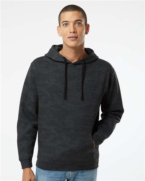 Unisex Elevated Fleece Hoodie Sweatshirt - Storm Camo