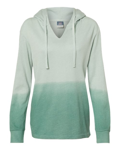 Women's French Terry Ombré Hooded Sweatshirt - Greenstone/ Jungle Green