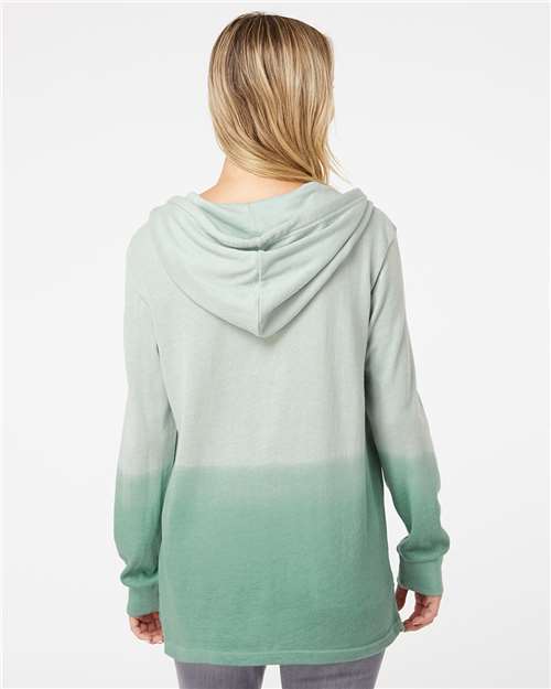 Women's French Terry Ombré Hooded Sweatshirt - Greenstone/ Jungle Green