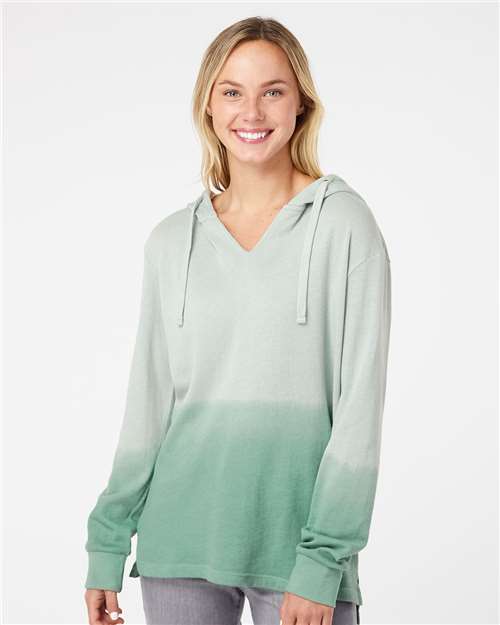 Women's French Terry Ombré Hooded Sweatshirt - Greenstone/ Jungle Green