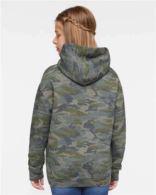 Youth Fleece Hoodie Sweatshirt - Vintage Camo