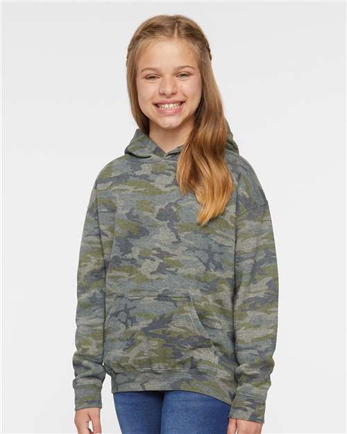 Youth Fleece Hoodie Sweatshirt - Vintage Camo