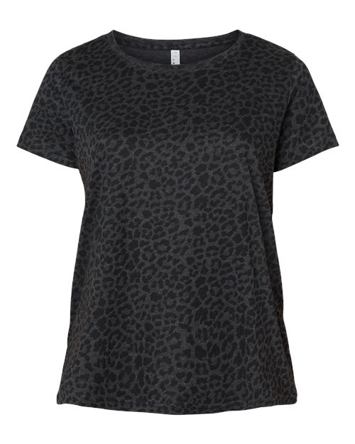 Women's Curvy Collection Fine Jersey Tee - Black Leopard