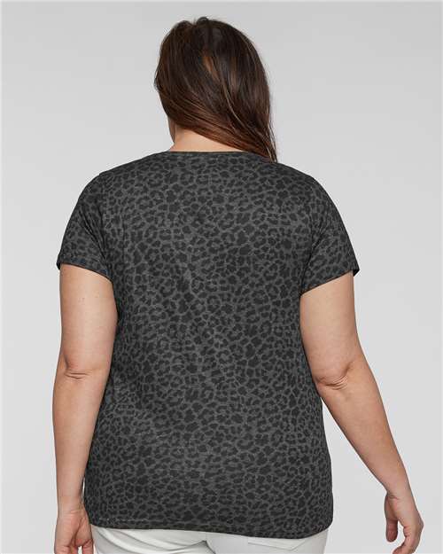 Women's Curvy Collection Fine Jersey Tee - Black Leopard