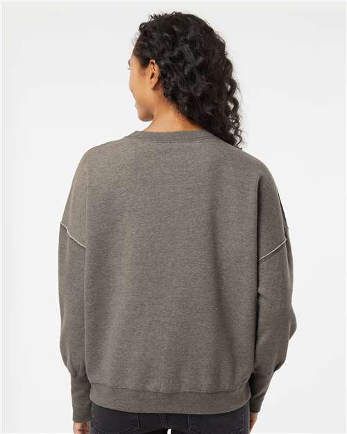Women's Sueded Fleece Crewneck Sweatshirt - Charcoal