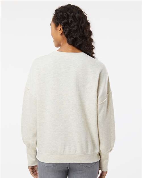 Women's Sueded Fleece Crewneck Sweatshirt - Oatmeal