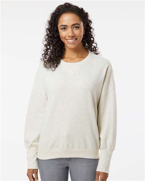 Women's Sueded Fleece Crewneck Sweatshirt - Oatmeal