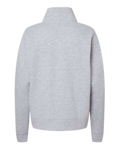 Women's Sueded Fleece Quarter-Zip Sweatshirt - Heather Grey