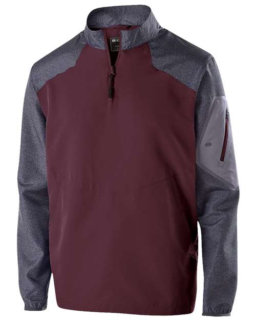 Men's Raider Quarter-Zip Jacket - Carbon Print/ Maroon