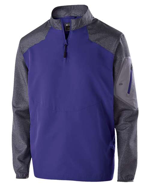 Men's Raider Quarter-Zip Jacket - Carbon Print/ Purple