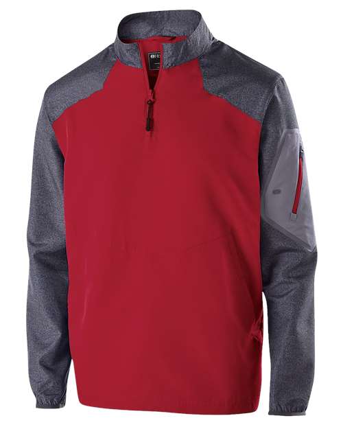 Men's Raider Quarter-Zip Jacket - Carbon Print/ Scarlet