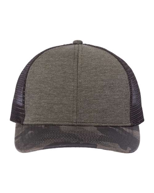 Pique Trucker Cap - Rock/ Camo