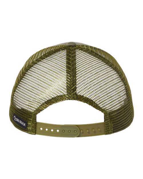 Pique Trucker Cap - Olive/ Camo