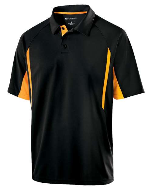 Men's Two-Tone Avenger Polo - Black/ Light Gold