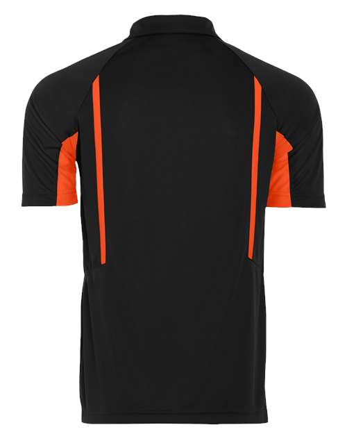 Men's Two-Tone Avenger Polo - Black/ Orange