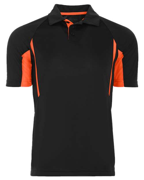 Men's Two-Tone Avenger Polo - Black/ Orange