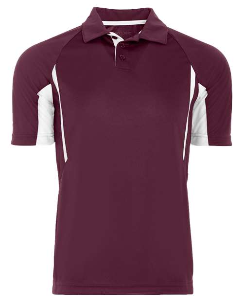 Men's Two-Tone Avenger Polo - Maroon/ White