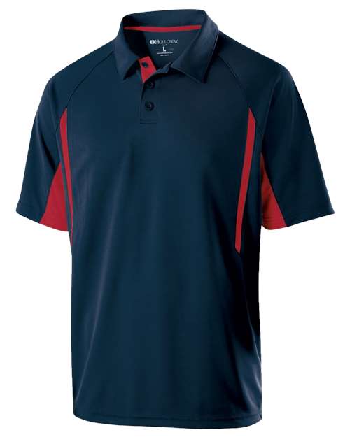 Men's Two-Tone Avenger Polo - Navy/ Scarlet