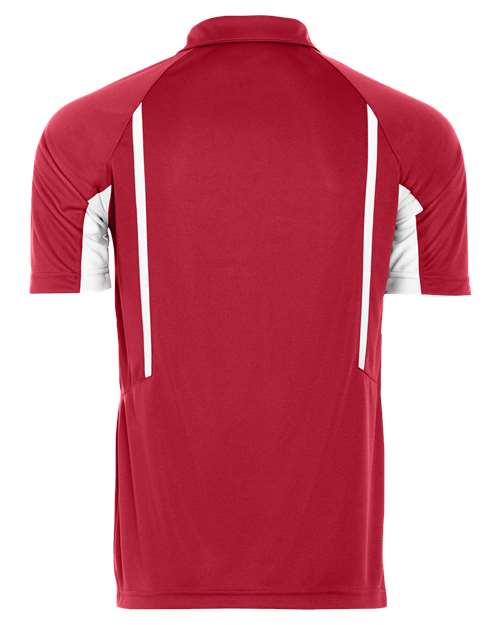 Men's Two-Tone Avenger Polo - Scarlet/ White