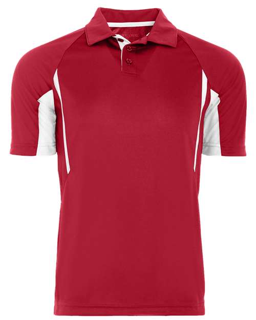 Men's Two-Tone Avenger Polo - Scarlet/ White